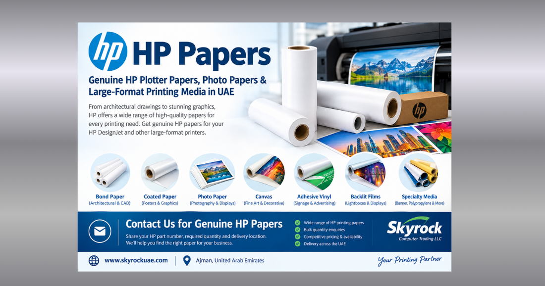 HP Papers – Genuine HP Plotter Papers, Photo Papers & Large-Format Printing Media in UAE