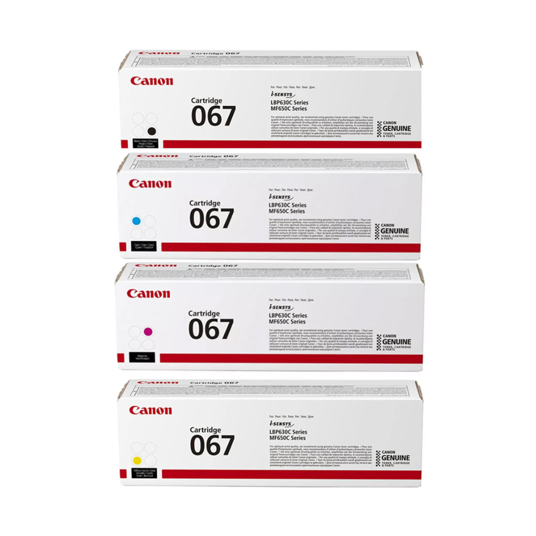 Canon 067 4-Color Toner Cartridge Set for Canon LBP631 , LBP633 , MF651 , MF655 , MF657 Printers