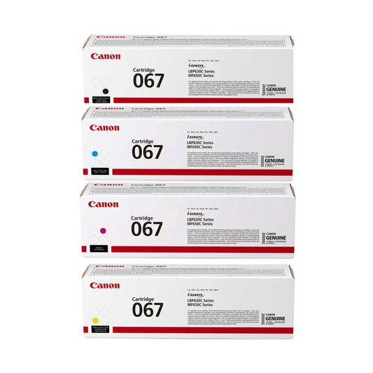 Canon 067 4-Color Toner Cartridge Set for Canon LBP631 , LBP633 , MF651 , MF655 , MF657 Printers