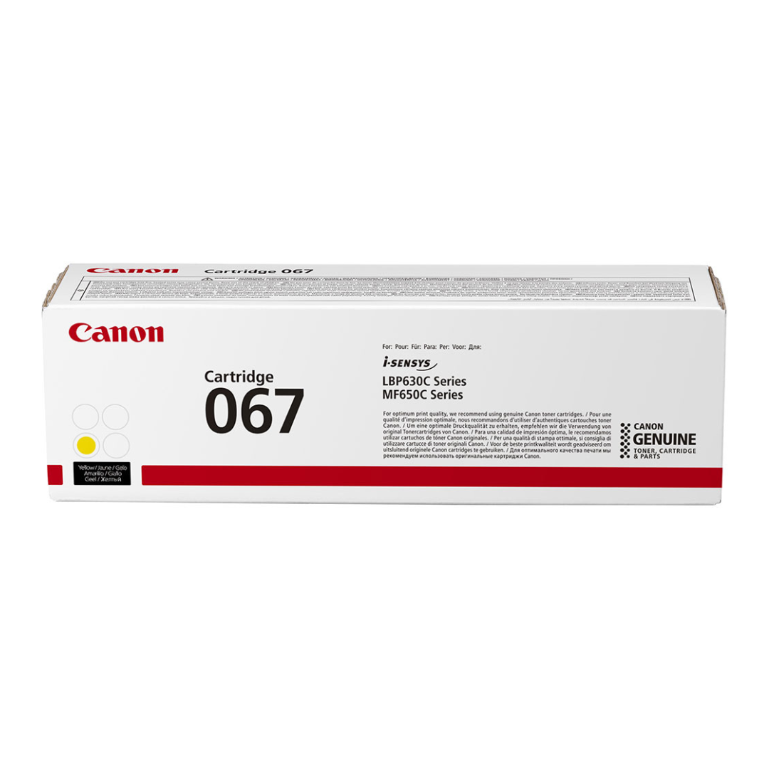 Canon  067  Yellow Toner Cartridge  for Canon LBP631 , LBP633 , MF651 , MF655 , MF657 Printers