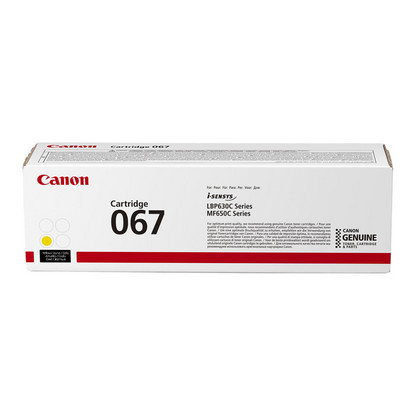 Canon  067  Yellow Toner Cartridge  for Canon LBP631 , LBP633 , MF651 , MF655 , MF657 Printers