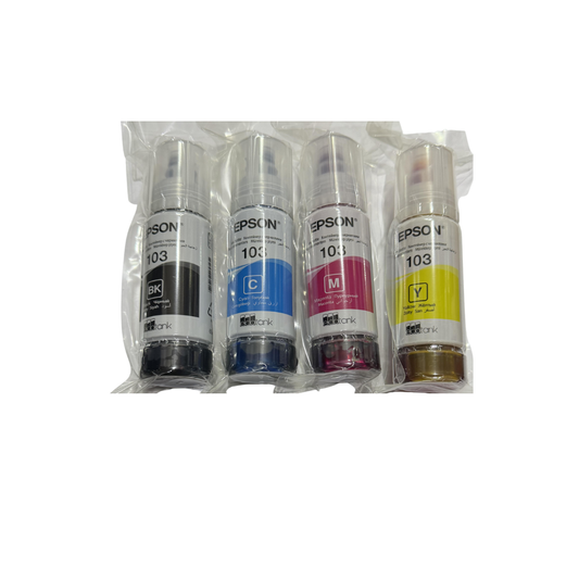 EPSON EcoTank 103  4-Colour Ink  set without packing for Epson  L1110 L3100 L3110 L3150 L5190