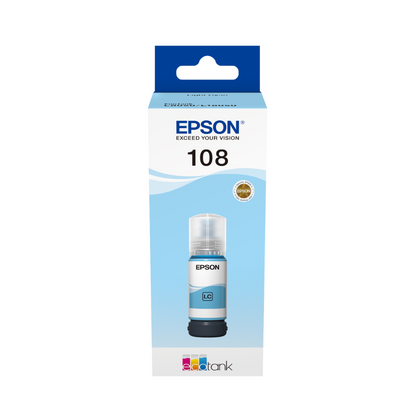 Epson 108 Light Cyan  EcoTank Inks for Epson L18050 L8050 Printers