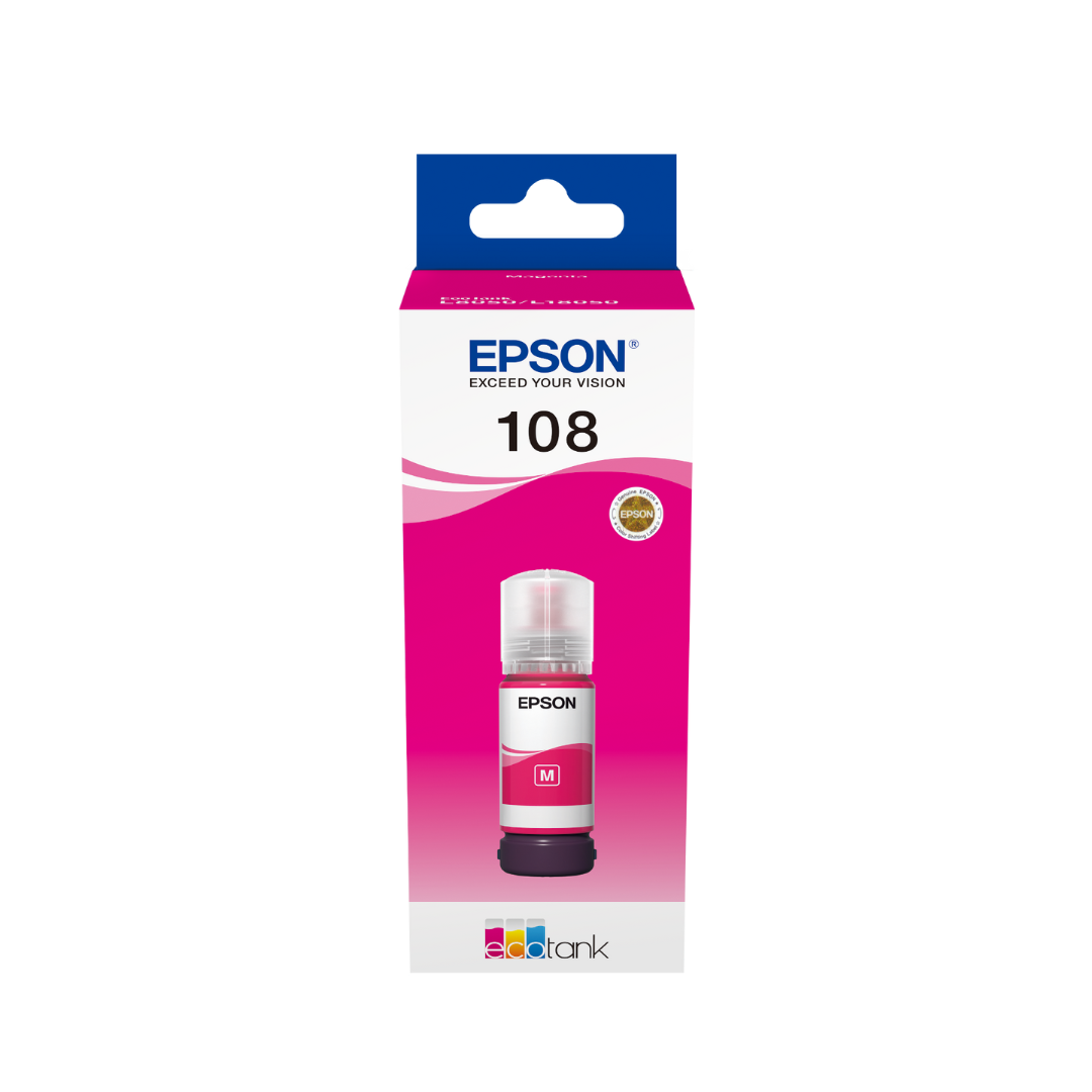Epson 108 Magenta  EcoTank Inks for Epson L18050 L8050 Printers