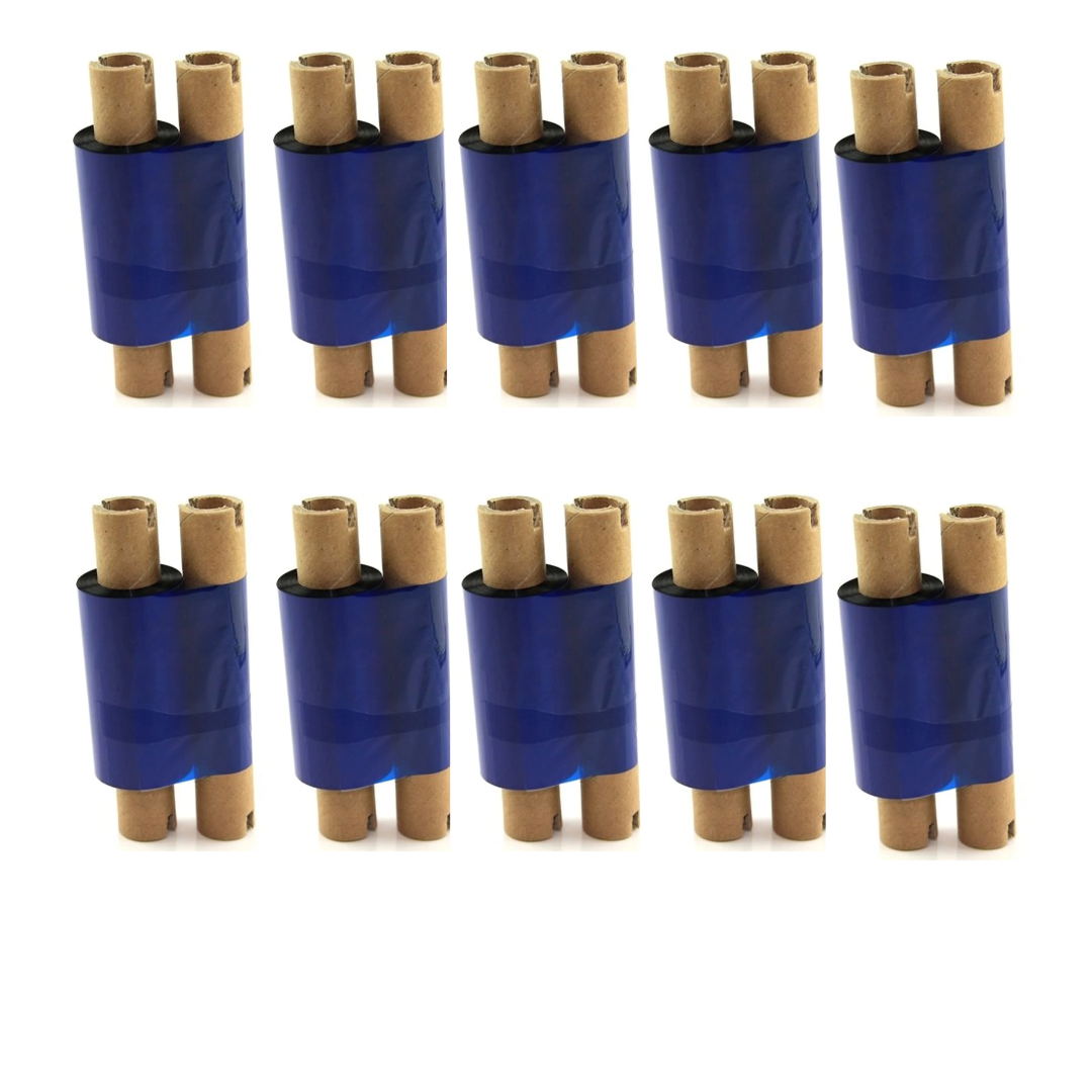 10pcs Wax  Ribbon 55mm x 74m with 1/2 inch core wax out  for Barcode Printers