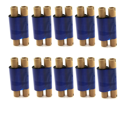 10pcs Wax  Ribbon 55mm x 74m with 1/2 inch core wax out  for Barcode Printers