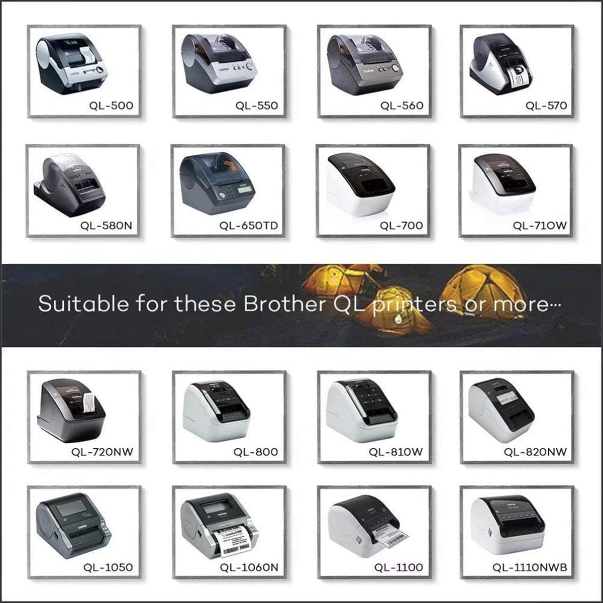 SKY DK-11208 38mm x 90mm x 400 Die-Cut Labels for Brother QL Series Label Printers