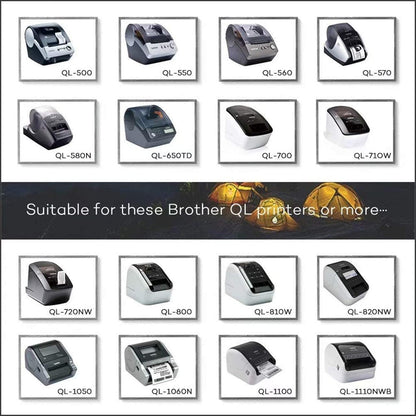 SKY DK-11208 38mm x 90mm x 400 Die-Cut Labels for Brother QL Series Label Printers