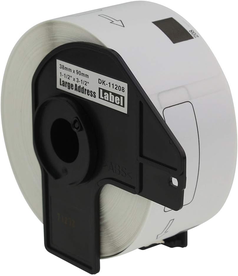 SKY DK-11208 38mm x 90mm x 400 Die-Cut Labels for Brother QL Series Label Printers