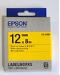 Epson LC-4YBP Label Tape, Color Black on Yellow, Size 12mm x 8 meter