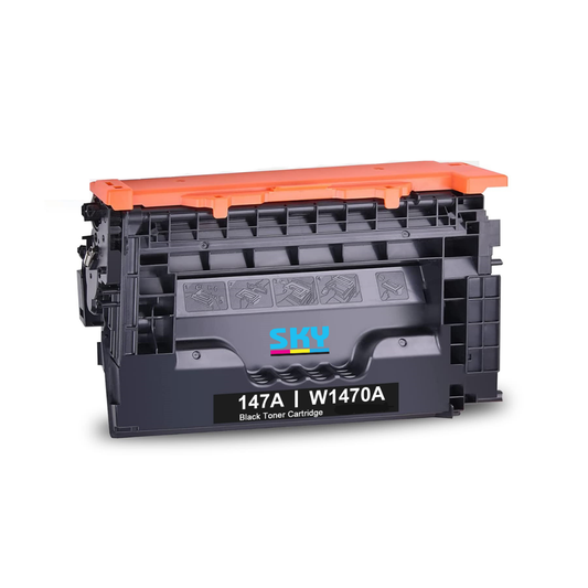 SKY 147A Black LaserJet Toner Cartridge WITH  CHIP W1470A HP LaserJet Enterprise M611  and MFP M634