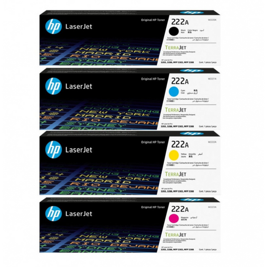 HP 222A 4-Color set  for HP LaserJet Pro 3201-3204, 3288, 3303