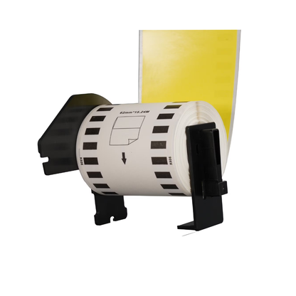 SKY DK-22606 Black on Yellow Continuous white Film Label  Tape 62mm x 15.24meter for Brother QL Series Label Printers