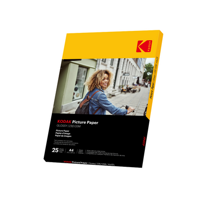 Kodak Picture Paper  Glossy  230 gsm  A4 Size x 25 Sheets