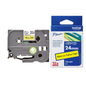 Brother Genuine Tz/Tze Black on Yellow Laminated Tape Cartridge for Brother P-touch Label Printers