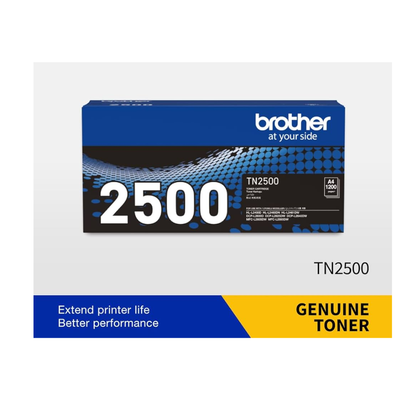 Brother TN-2500 Black Toner Cartridge 1200 Pages for HL-L2460DN DCP-L2640DW