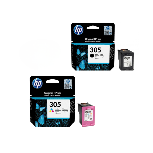HP 305 Black and Color Set Ink Cartridge for Deskjet 2710 2720  4120 Printers