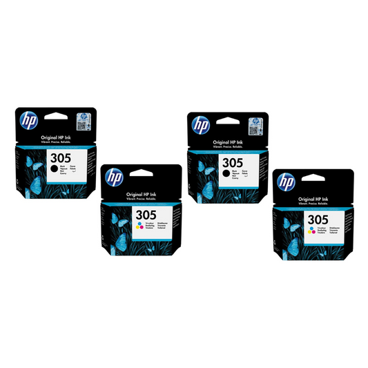 2 Sets of HP 305 Ink Cartridge for Deskjet 2710 2720 4120 Printers
