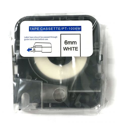 PT-1006W  6mm x 8meter  White  original tape for PT-1010