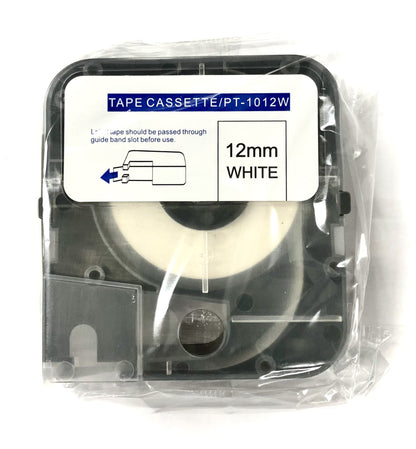 PT-1012W 12mm x 8meter  White  original tape for PT-1010