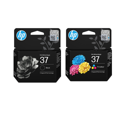 HP 37  Black & Color ink set for HP DeskJet Ink Advantage Ultra 5127  5827 All-in-One Printers