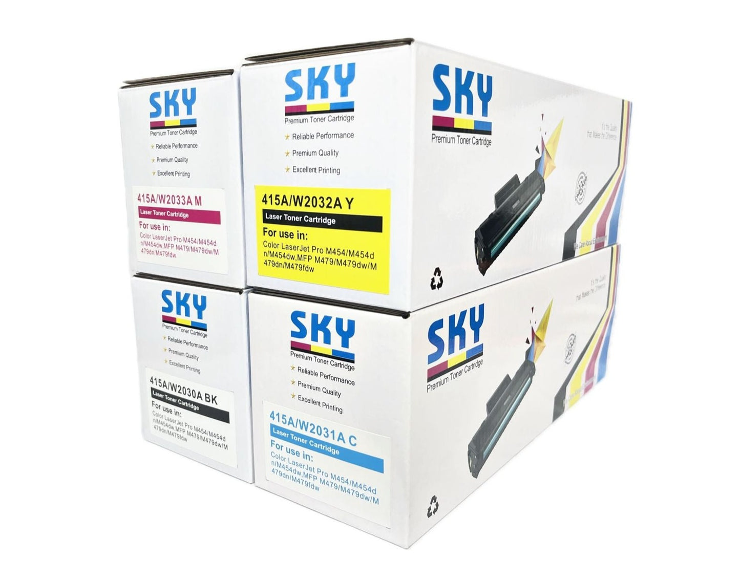 SKY 415A with Chip 4-Color Toner Cartridges set for HP Color LaserJet Pro M454 MFP M479