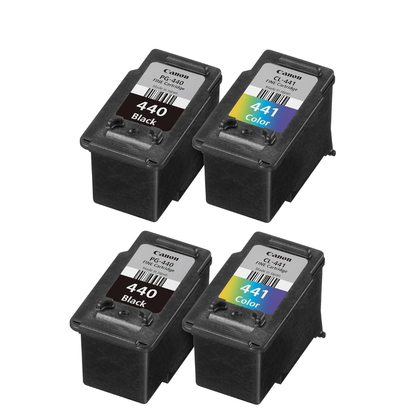2 sets of Canon 440 Black and 441 Tricolor Ink Cartridges for PIXMA MG3240