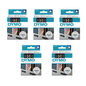 Dymo 5-Pack  45021 12mm x 7 meter White on Black Label Tape Cartridge for Dymo  Label Printers