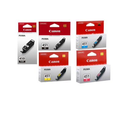 Canon 450/451 ink Cartridge set for Pixma MG5640  MG6640 MG6340 MG5440