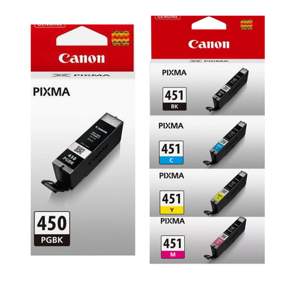 Canon 450/451 ink Cartridge set for Pixma MG5640  MG6640 MG6340 MG5440
