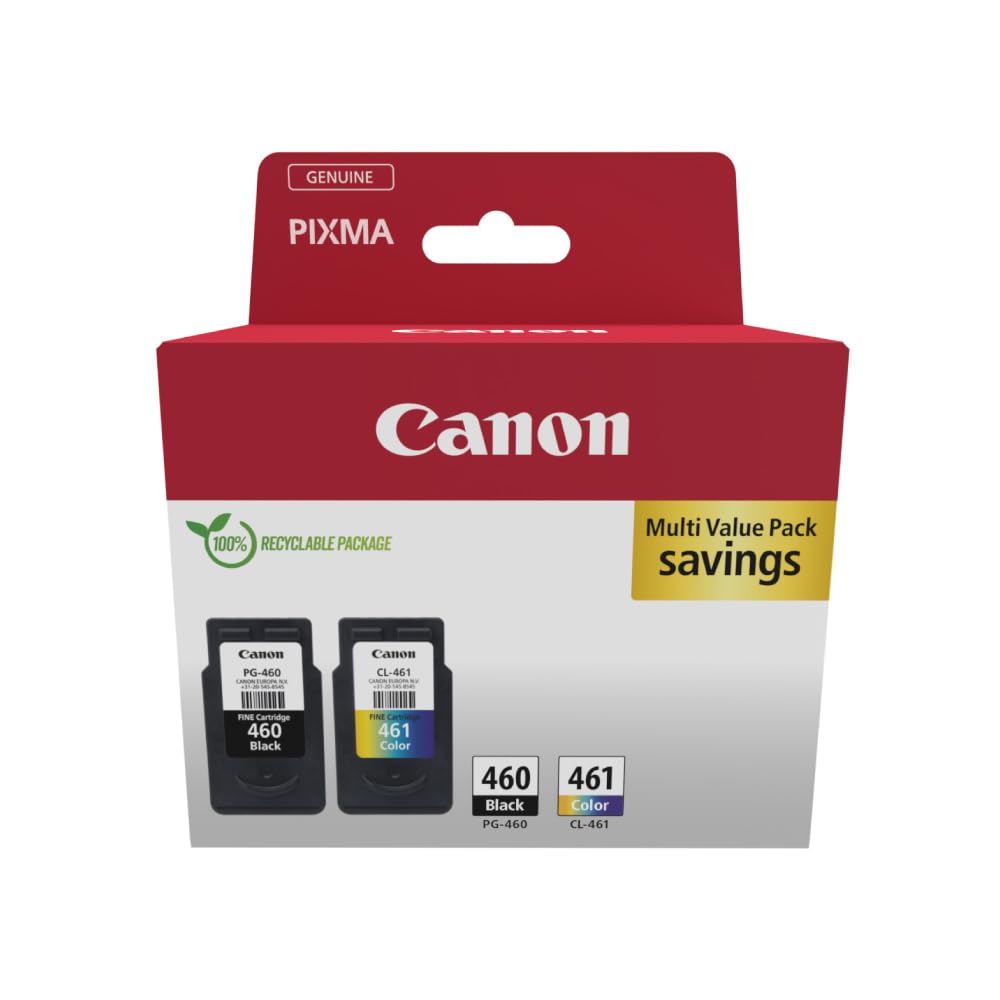 Canon 460/461 Combo Pack Ink Cartridges for Pixma TS5340 and TS7440 ...