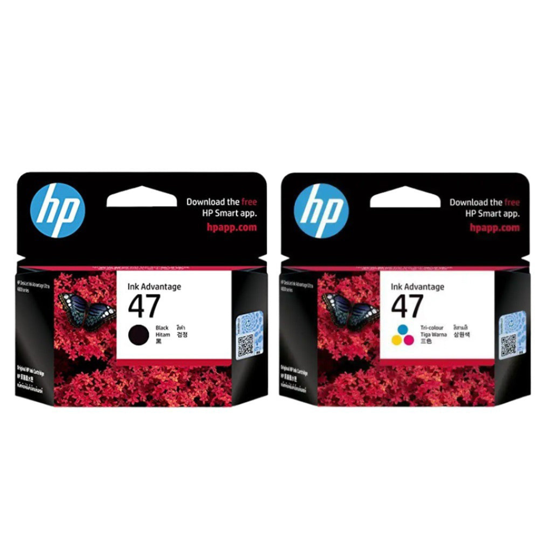 HP 47 Black and Color Ink Cartridges set for HP Deskjet Ink Advantage ...