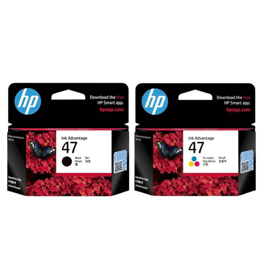 HP 47 Black and Color Ink Cartridges set for HP Deskjet Ink Advantage Ultra 4828