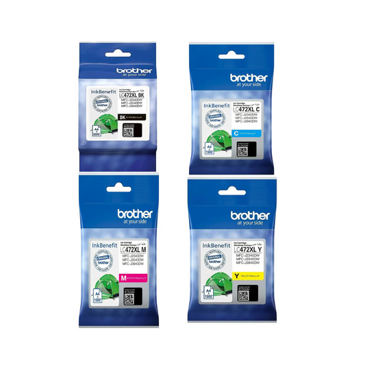 Brother LC472XL High Capacity 4-Color Ink Cartridge Set for Brother  MFC-J2340DW Printer