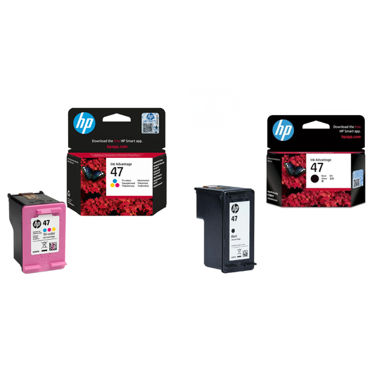 HP 47 Black and Color Ink Cartridges set