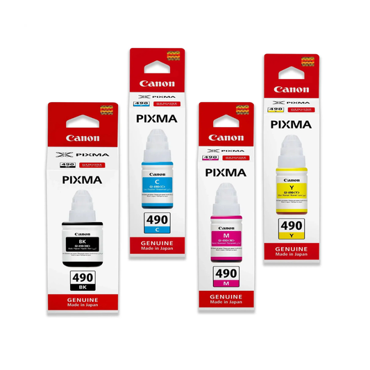 Canon GI-490 4-color set Ink  for  PIXMA G1400 / G2400 / G3400 / G4400  printers