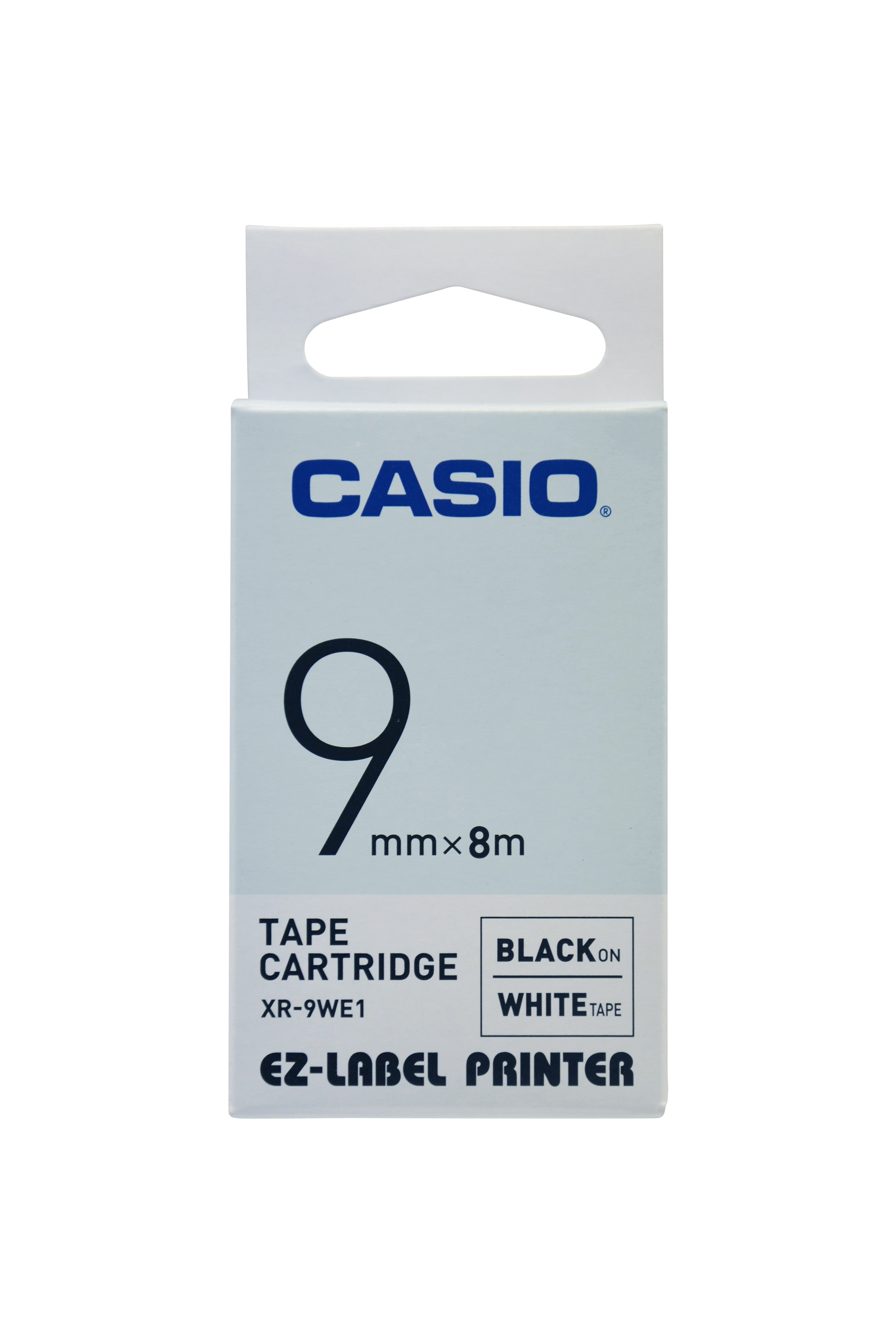 Casio 9mm Black on White Labeling Tape  XR-9WE1 for Casio KL-820 label printer