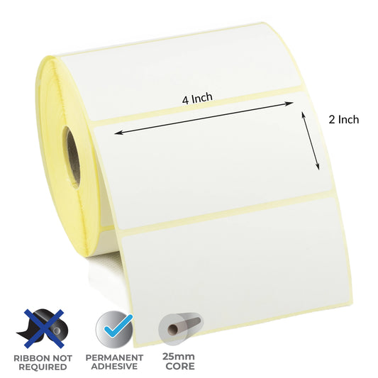 SKY 4"X2" Direct Thermal Barcode Labels    750 Labels of Roll