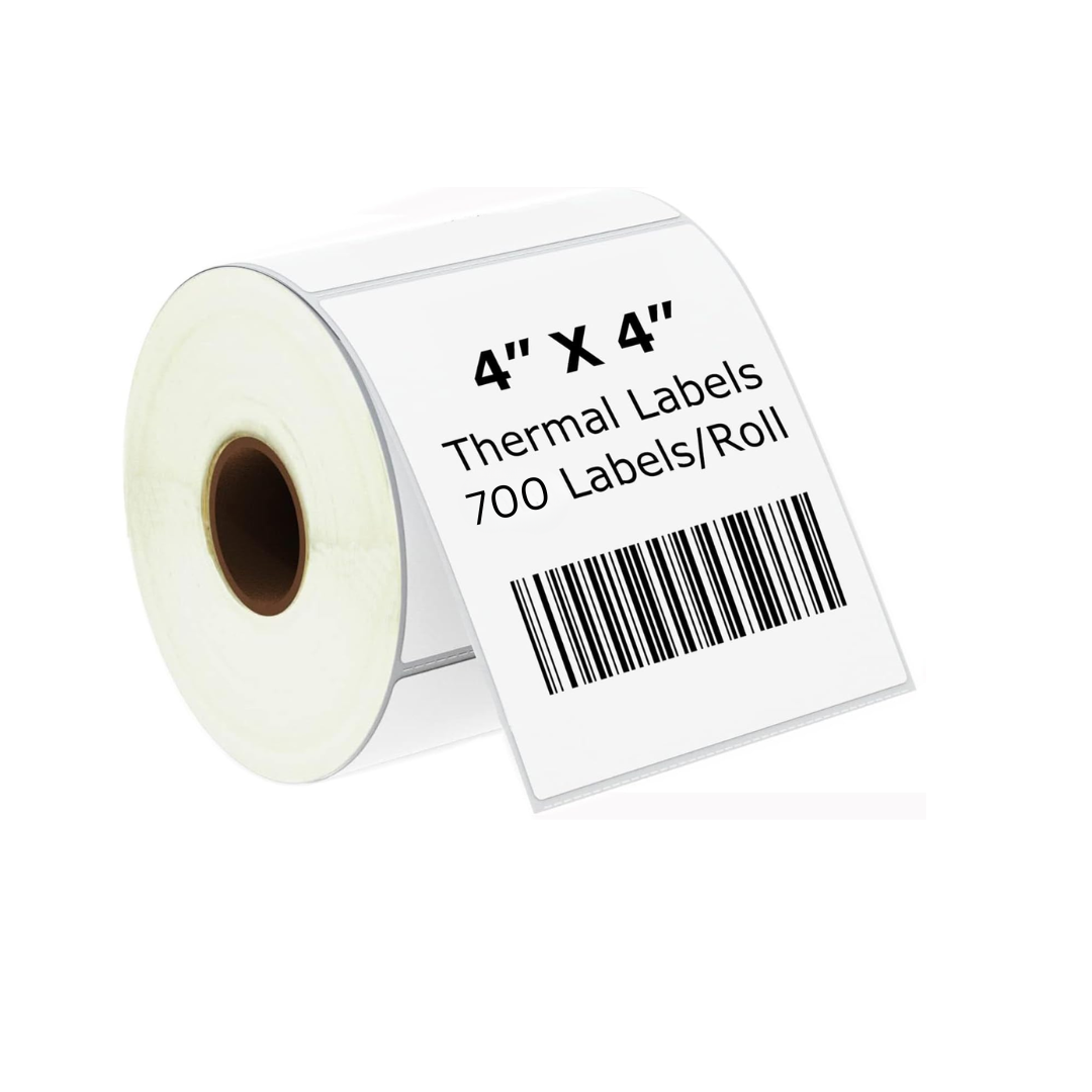 4x4  White Direct Thermal Barcode Labels 