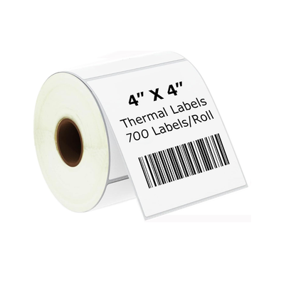 4x4  White Direct Thermal Barcode Labels 