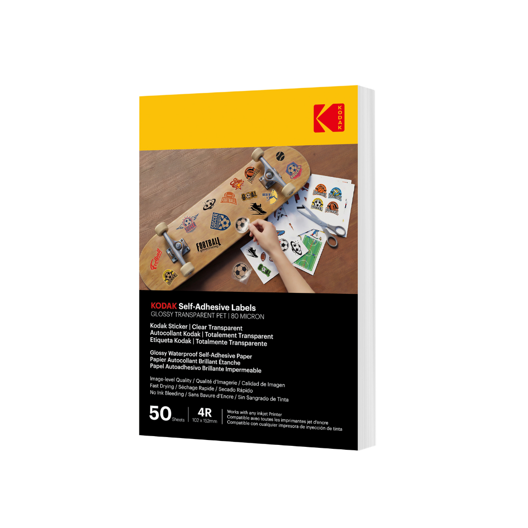 Buy Kodak Glossy Transparent PET Self-Adhesive Labels 4R  