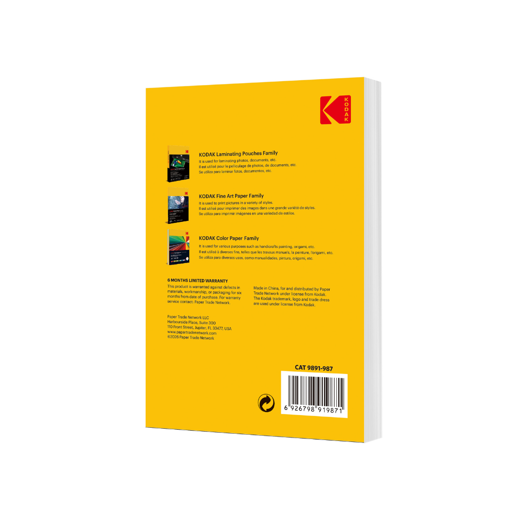 Buy Kodak Glossy Transparent PET Self-Adhesive Labels 4R (102 × 152 mm), 50 sheets. Waterproof 80-micron clear PET sticker 