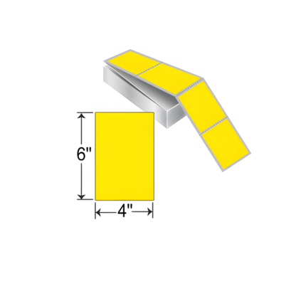 4 x 6 inch fanfold   yellow