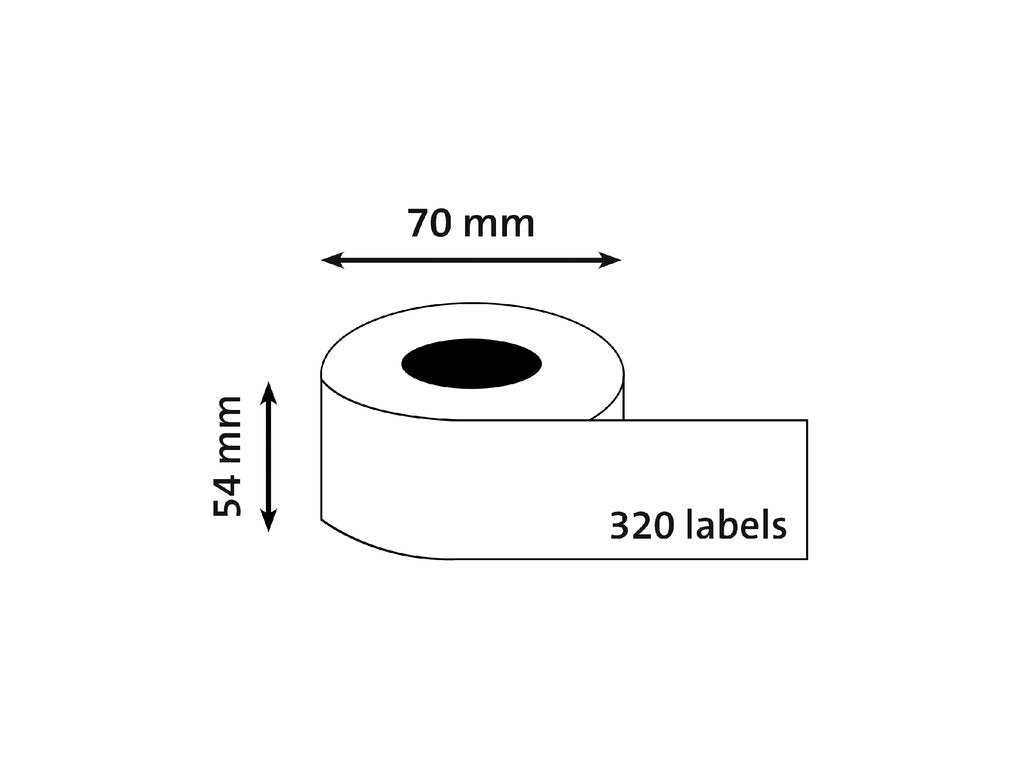 SKY 54mm x 70mm / 320 Labels Per Roll Diskette Label Roll for Dymo LW Printers 99015