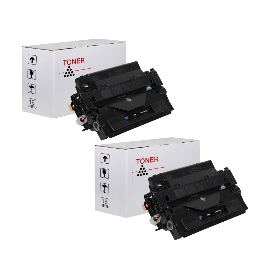 SKY 2PCS 55A Toner Cartridge CE255A for  P3015 P3015d P3015dn P3015x LBP6750