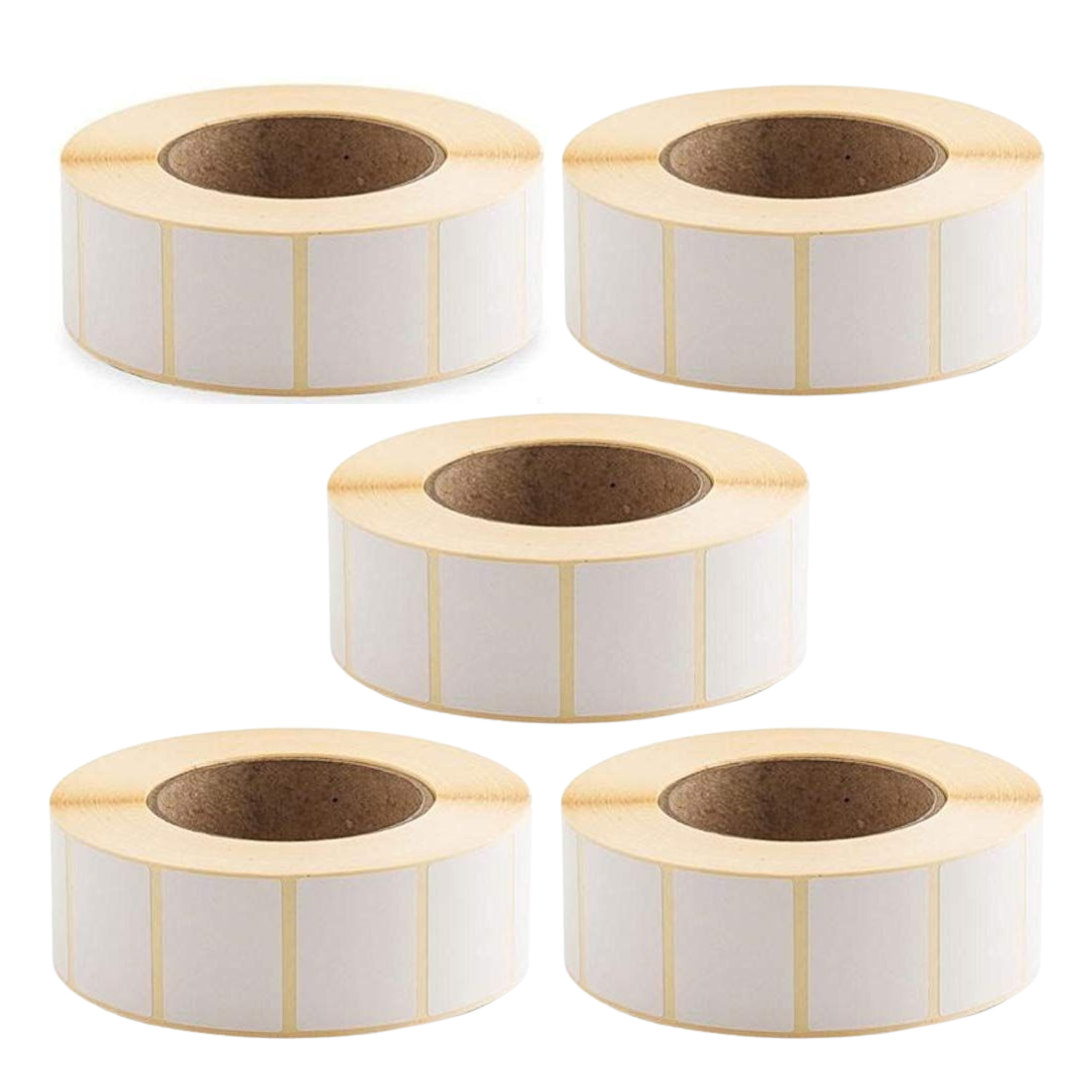5 PCS Barcode Label Roll 26mm x 15mm – 2500 Thermal Transfer Labels for Zebra & Honeywell Printers, Dubai UA