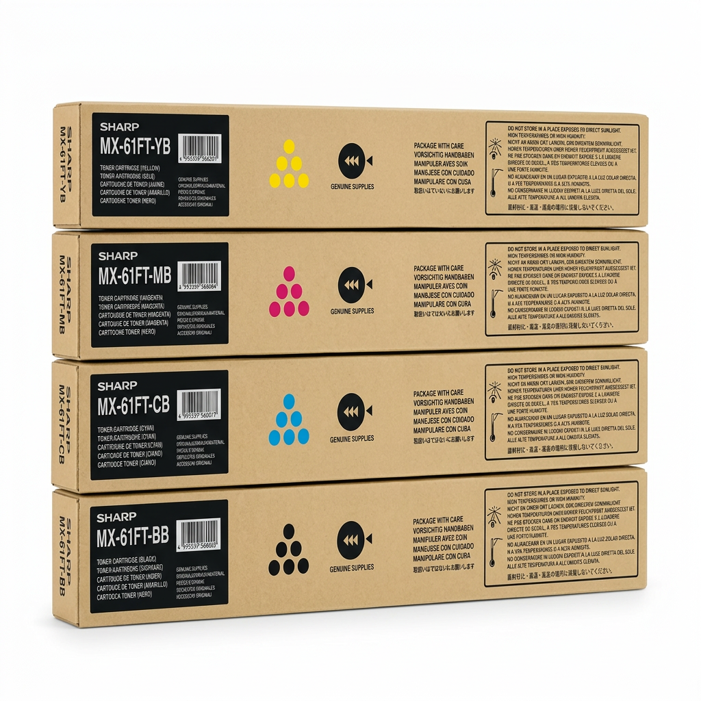 Sharp MX-61FT Standard-Capacity Toner Cartridges, 4-Colour Set, in Dubai, UAE