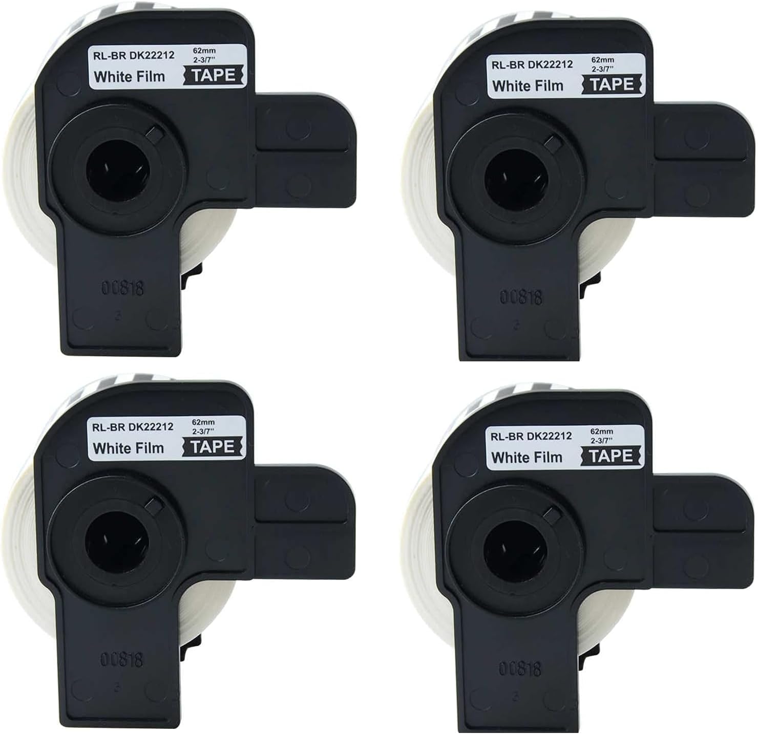 4-PCS 62mm x 15.24m Continuous White Film Label Replacement for Brothe ...