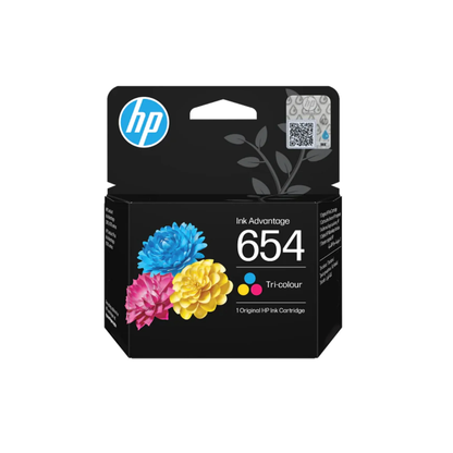 HP 654 Black and Color ink cartridge set for HP DeskJet Ink Advantage 2975, 6575 and 4376 Printers