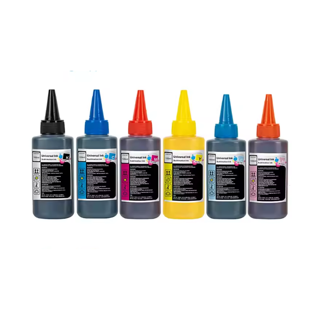 Sublimation Ink 6 x 100 ml  Black, Cyan, Magenta, Yellow, Light Cyan & Light Magenta